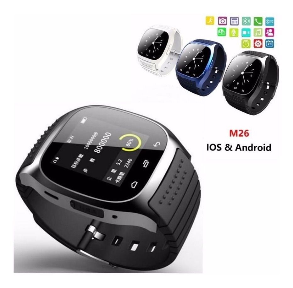 Smartwatch M26 Realiza Llamadas, Lee Tus Mensajes, Calcula - $ 449.00 en Mercado Libre