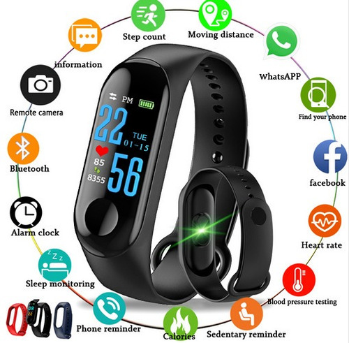 Smartwatch M3s Monitor Ritmo Cardiaco Presion Arterial - $ 549.00 en Mercado Libre
