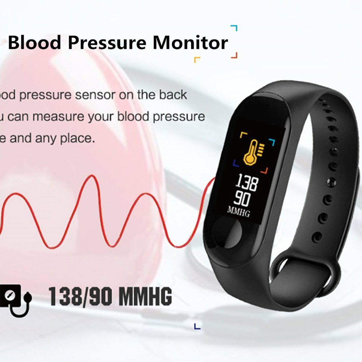 Smartwatch M3s Monitor Ritmo Cardiaco Presion Arterial - $ 549.00 en Mercado Libre