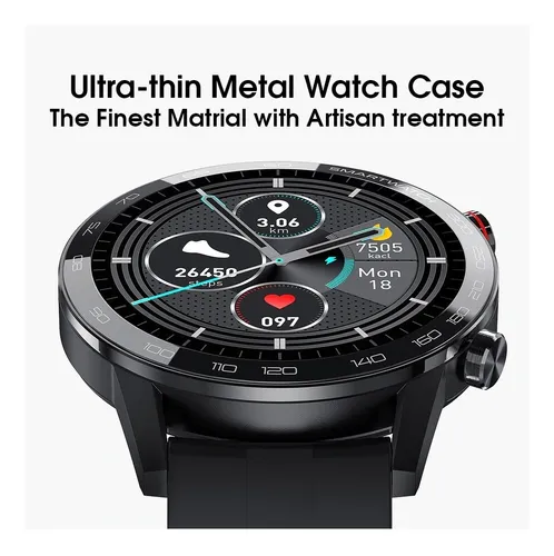 smartwatch reloj inteligente sumergible l16 malla metal