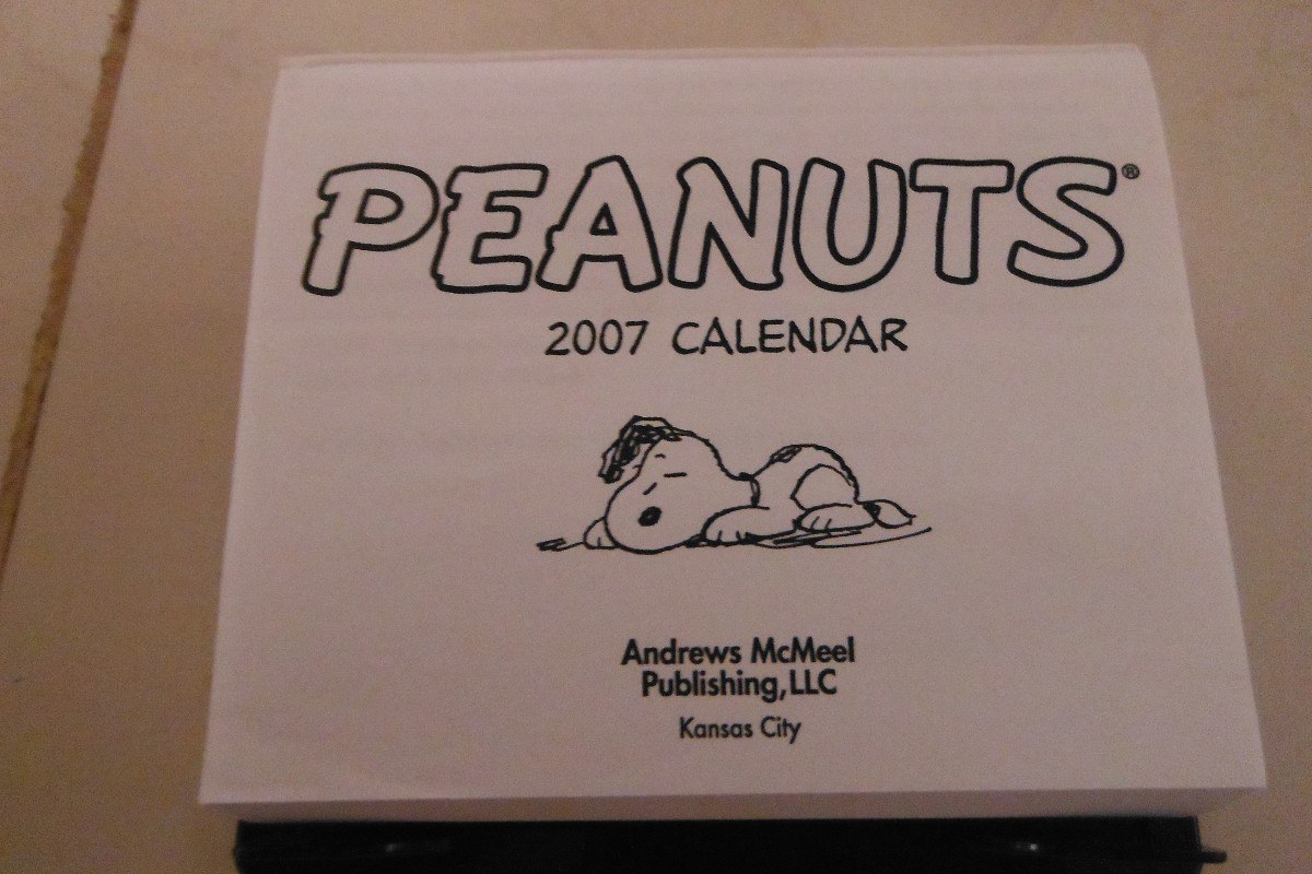 Snoopy And Friends Charlie Brown Peanuts 2007 Calendar Retro 299.00