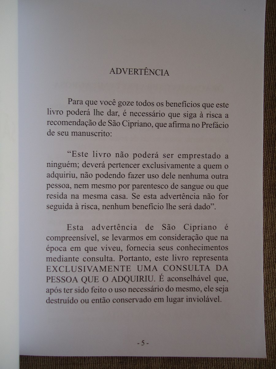 São Cipriano - O Legítimo Capa Prêta - Livro - 96 Páginas
