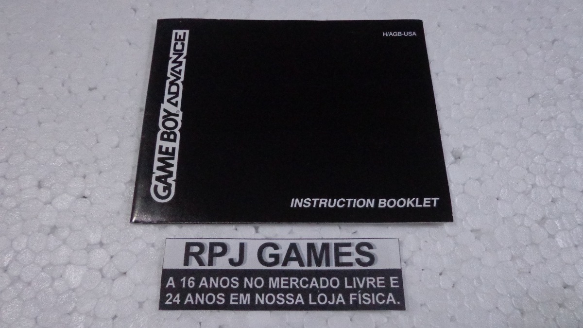 só o manual de instruções do game boy advance gba - loja rj. Carregando zoom.