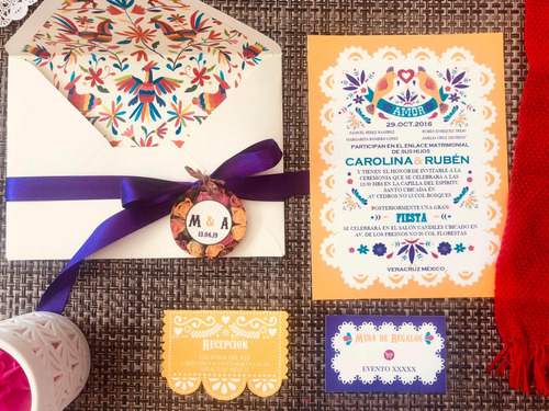 sobres para invitación mexicana