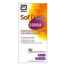 Sof D Go (vitamina D3 2000ui) 30 Comprimidos Orodispersíveis