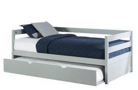 Sofa Cama Bardrez Muebles Individual Litera Sala Gris Claro