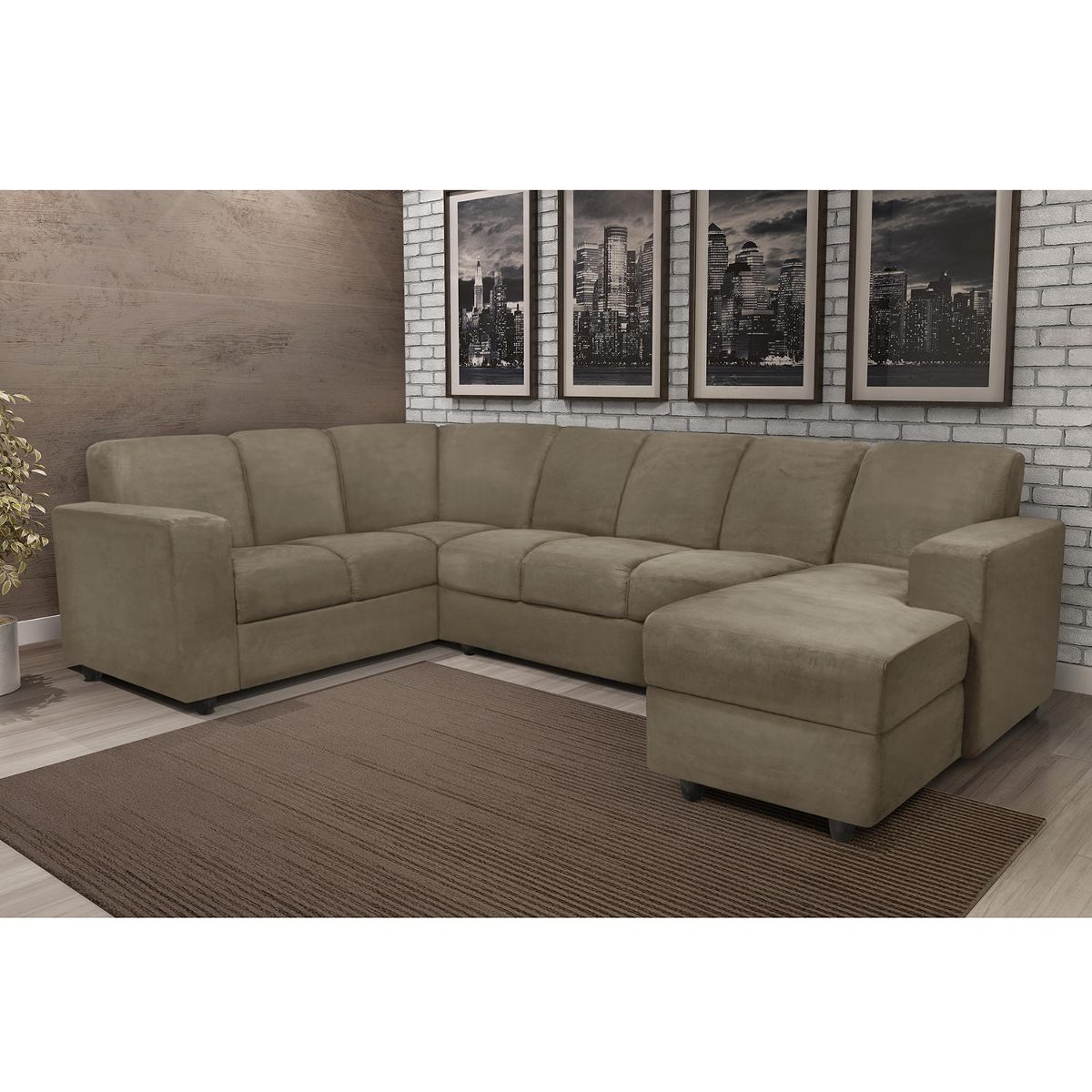Sofá De Canto 6 Lugares Com Chaise Europa Somopar Cb R 1 329 90 Sofá De Canto 6 Lugares Com Chaise Europa Somopar Cb Carregando Zoom