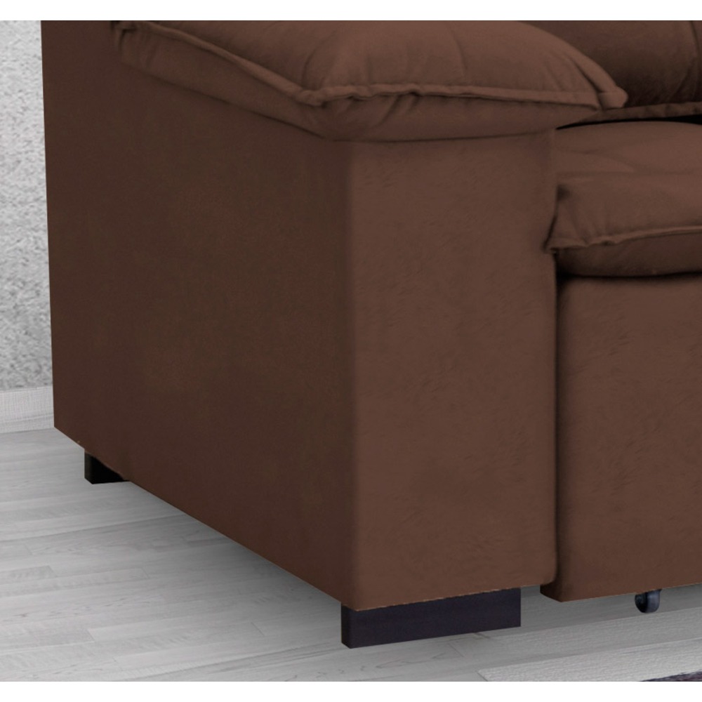 sofá umaflex retratil sof 225 umaflex retr 225 til 4 lugares tecido suede pena marrom sofá umaflex retratil sof 225 umaflex retr 225 til 4 lugares tecido suede pena marrom