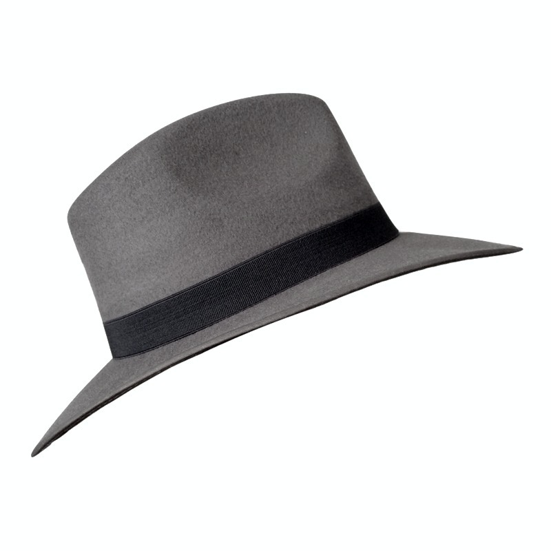 sombrero mujer sombrero gris fedora sombreros dama 299 00 en