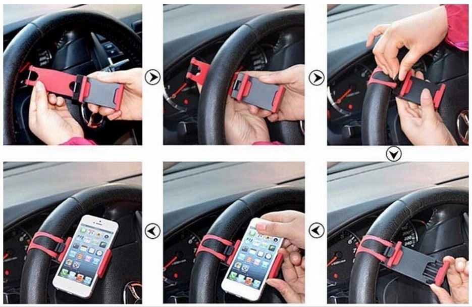 Kết quả hình ảnh cho kẹp điện thoại vô lăng xe hơi"