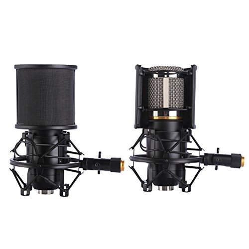 Soporte de micr/ófono con filtro para micr/ófono de 46 mm a 53 mm de di/ámetro