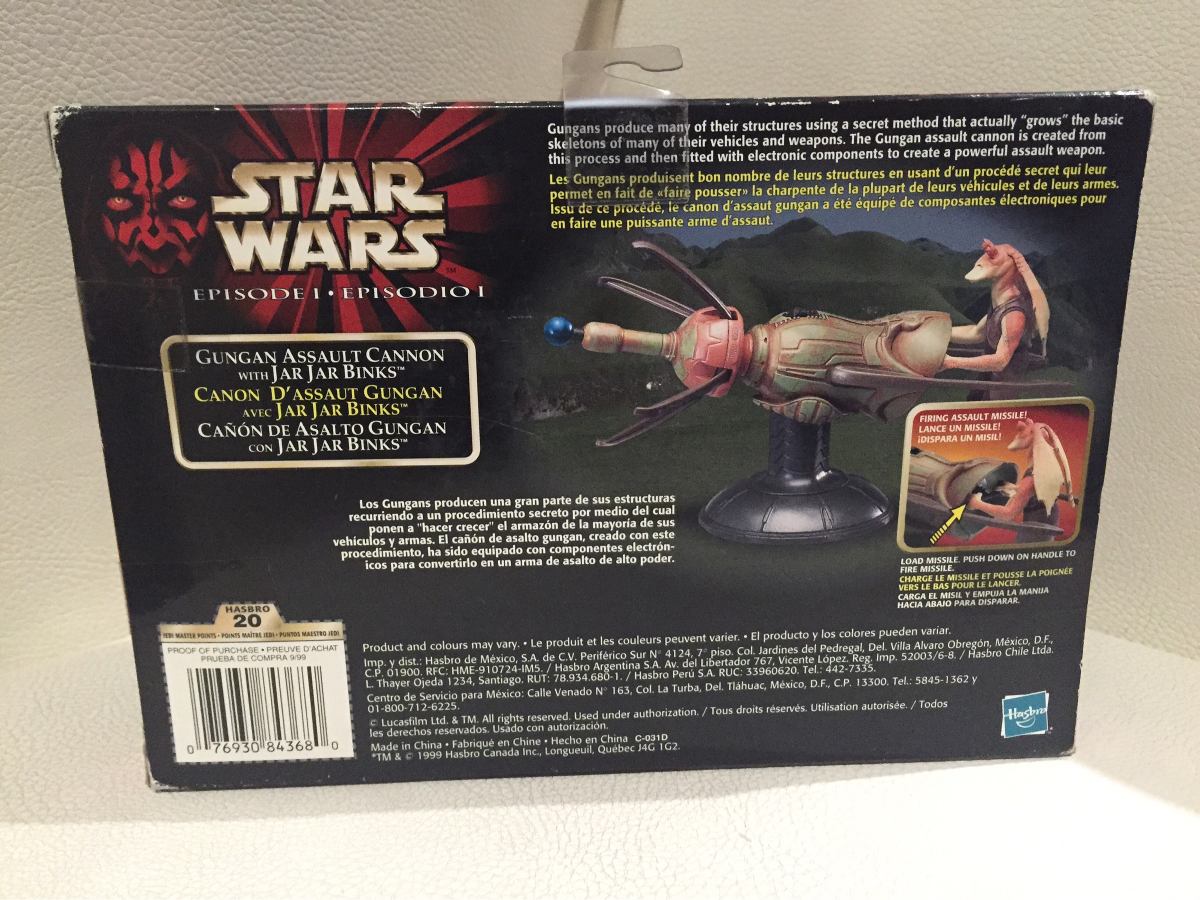 Star Wars Gungan Assault Cannon With Jar Jar Binks Episode 1 55000