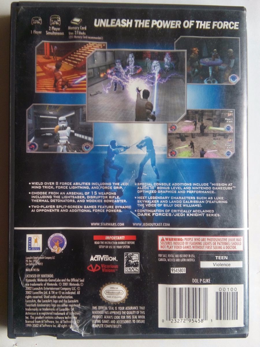 star wars jedi knight ii jedi outcast gamecube review