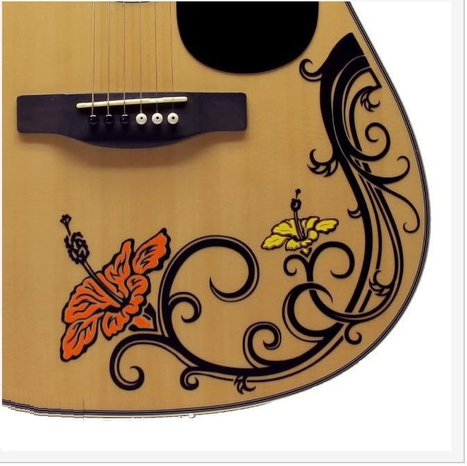 Gitarren Folienaufkleber stickers decorativo flower custom para guitarra acustica Gitarren Folienaufkleber stickers decorativo flower custom para guitarra acustica