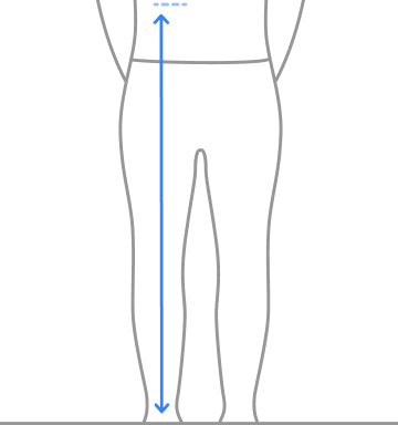 Comprimento da cintura ao tornozelo