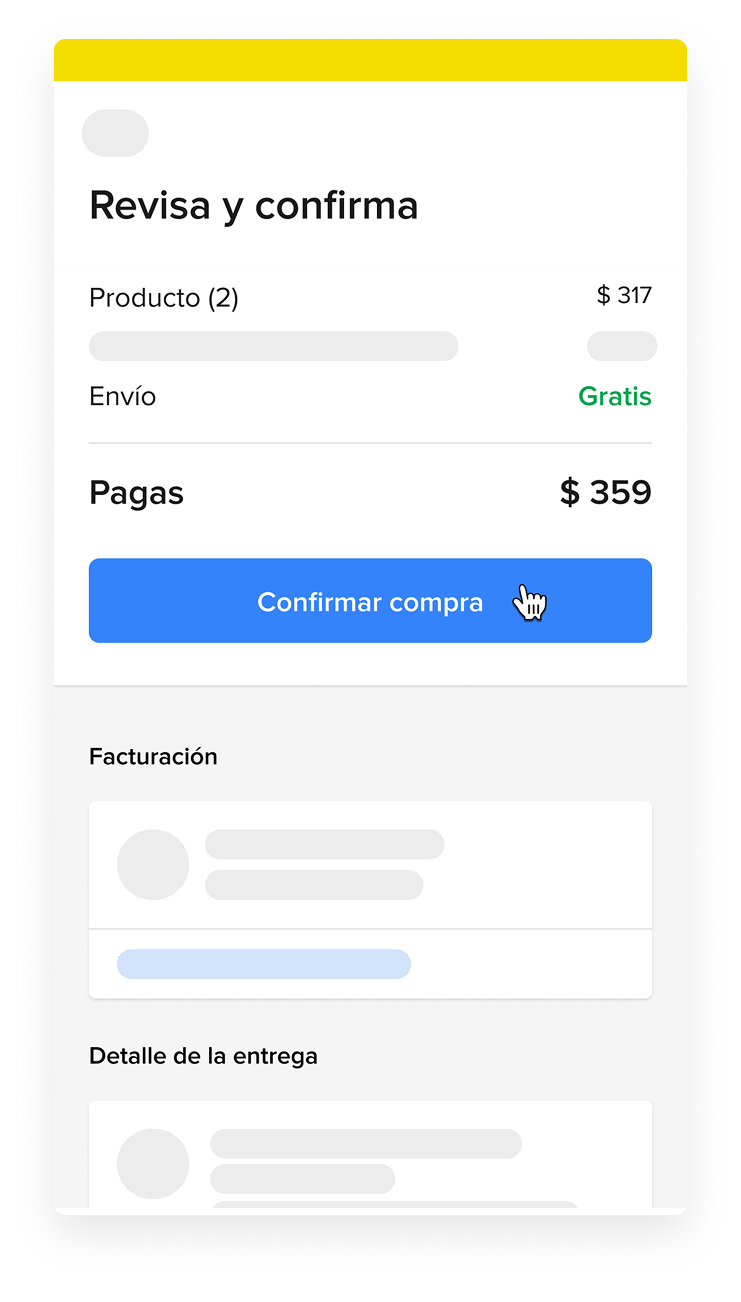 Pantalla de Revisa y confirma con cursos en Confirmar compra