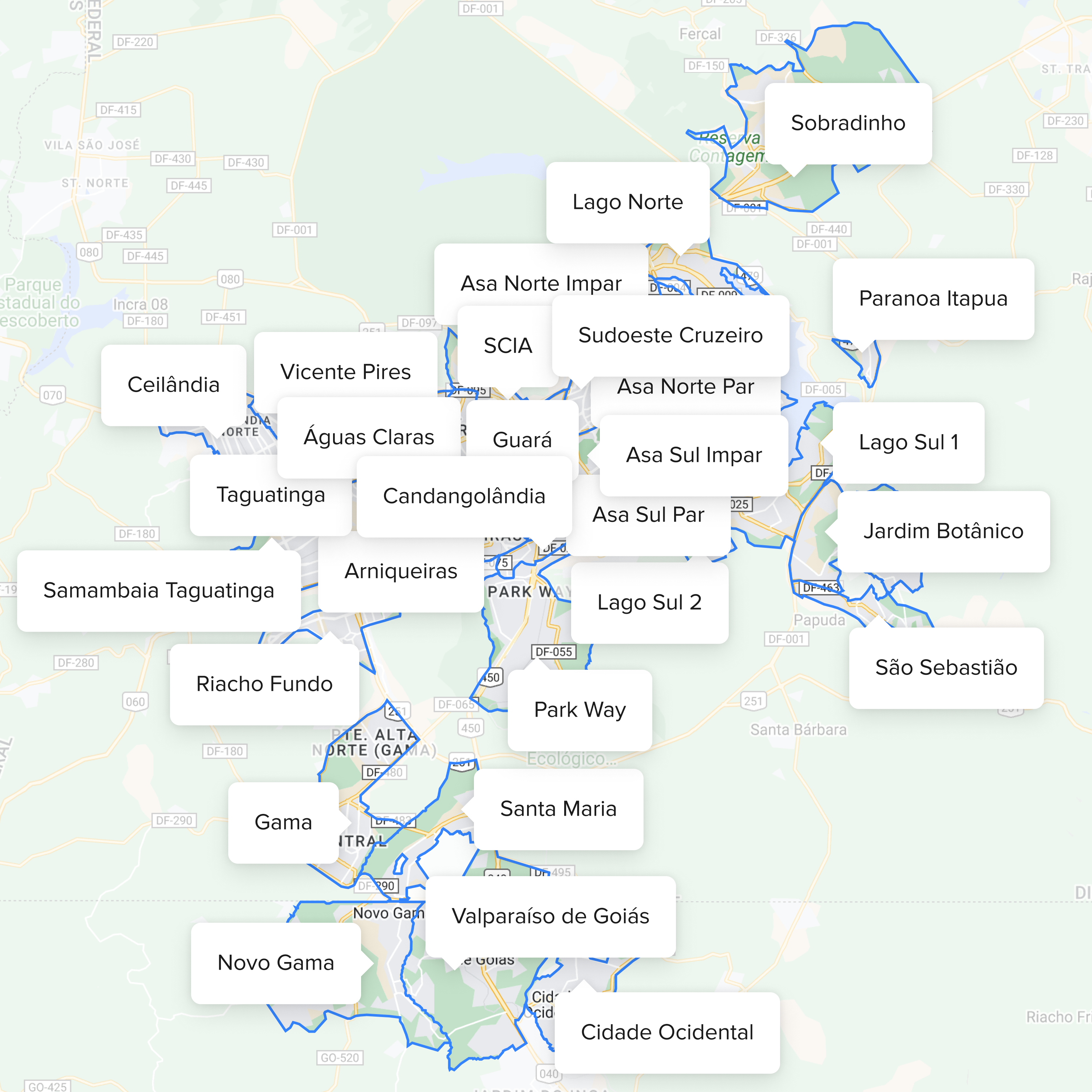 Mapa de áreas de cobertura do Mercado Envíos Flex em São Paulo