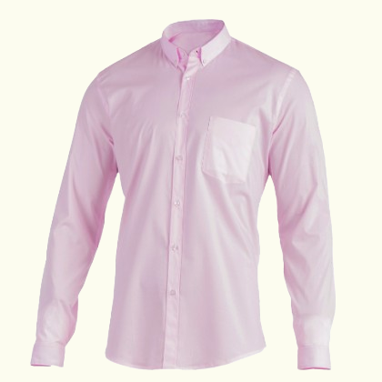 Camisa rosa con fondo crema digitalizado.