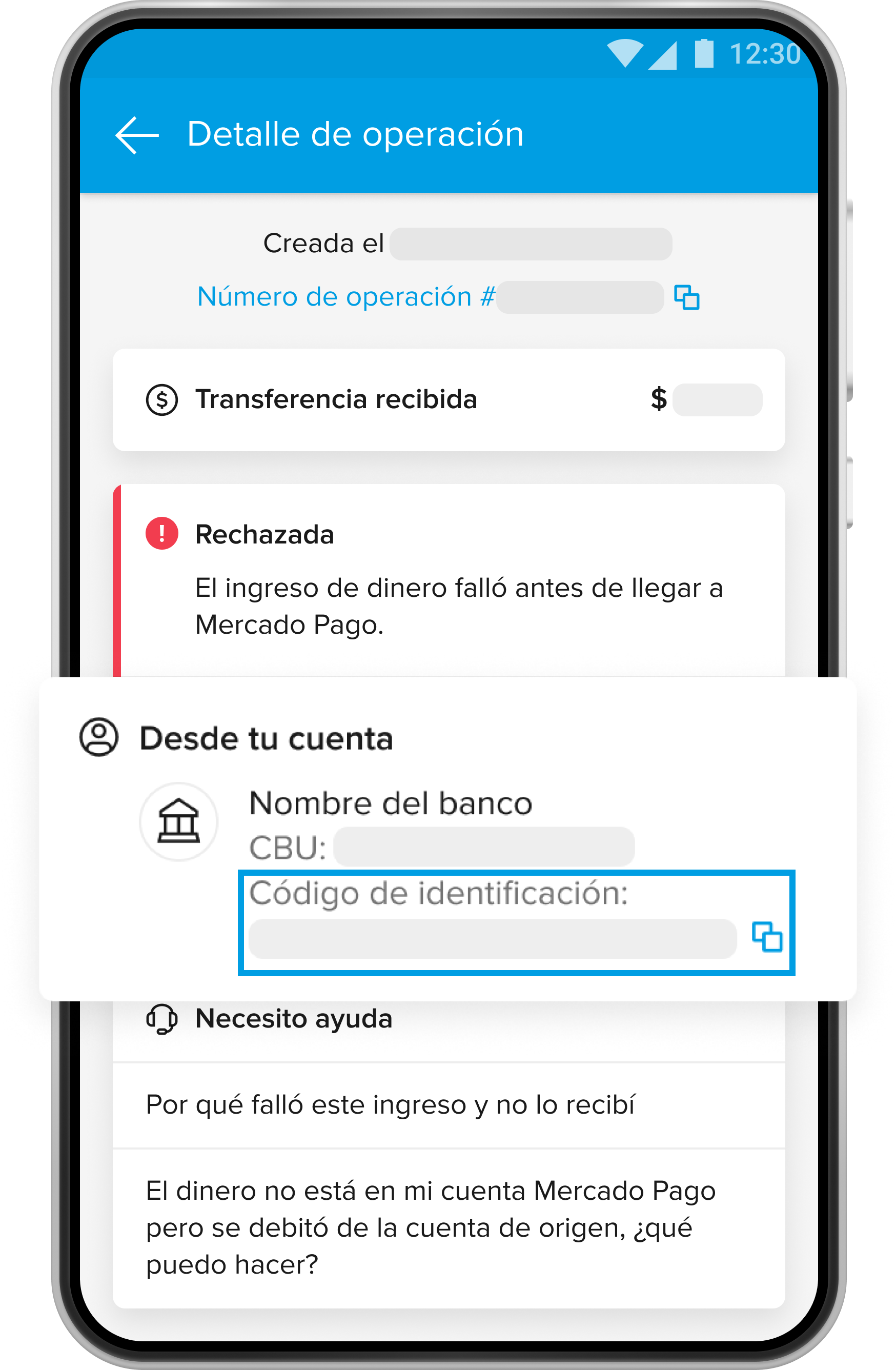 código de identificación