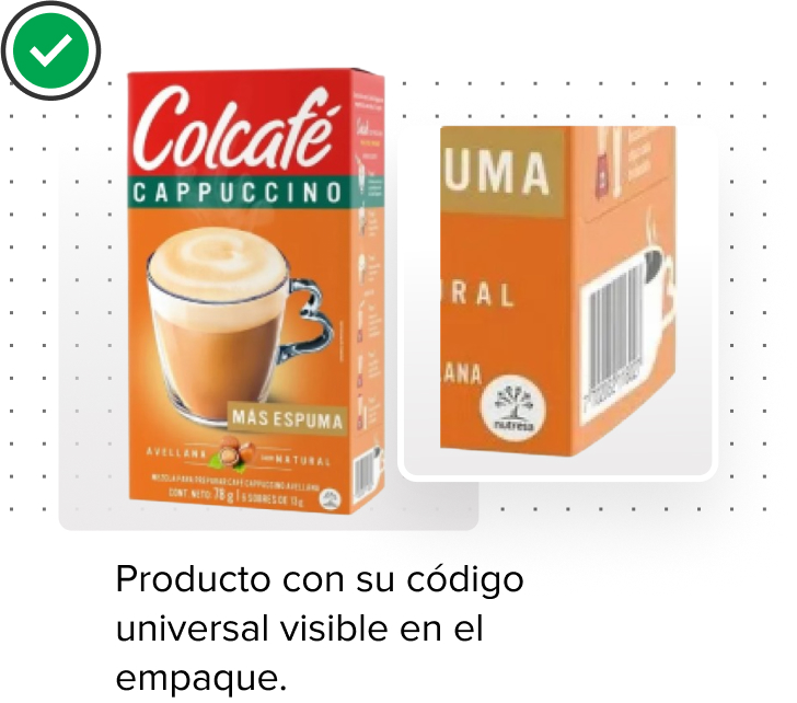 Produto com o código universal visível na embalagem.