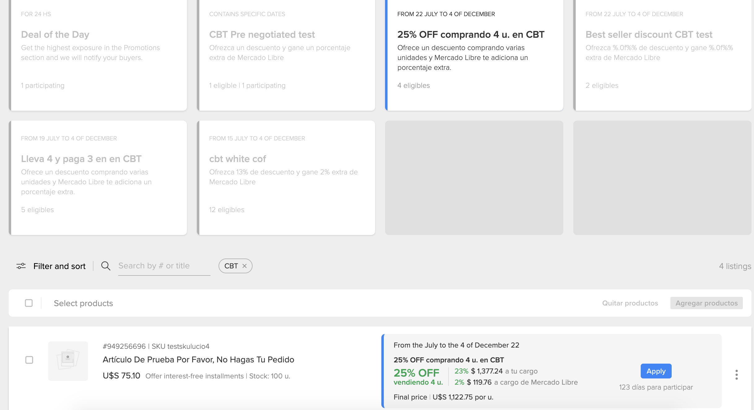 Seller view