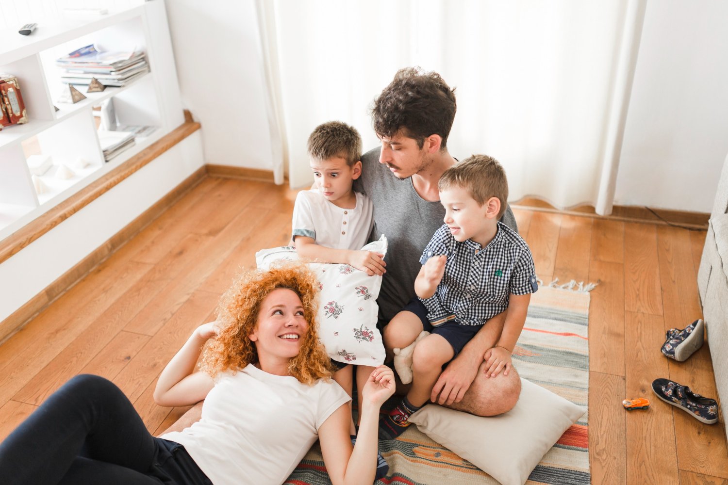 Família protegida pelo seguro de vida.