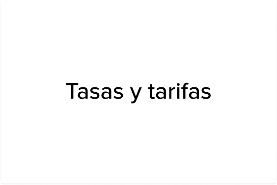 Tasas y tarifas