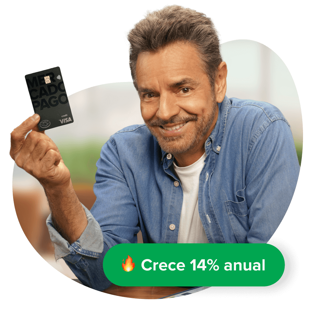 Una persona cuenta que con Mercado Pago el dinero crece 14% anual y tienes una tarjeta de crédito.