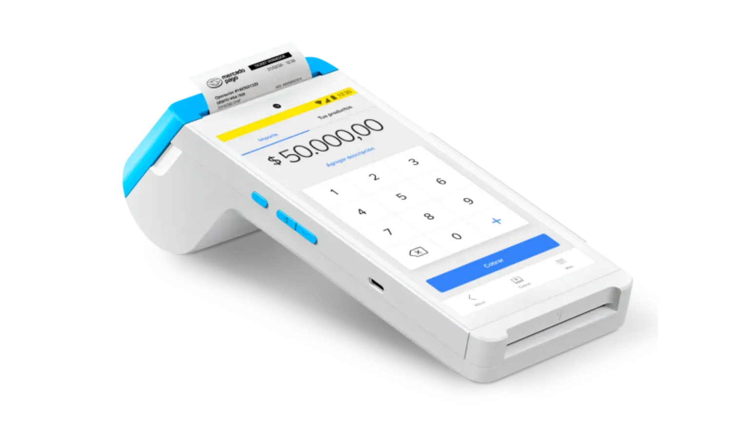 Point Smart con lector de tarjetas por aproximación,compartimento para rollos de papel, botón de encendido y apagado,lector de tarjetas con banda magnética y lector de tarjetas con chip .