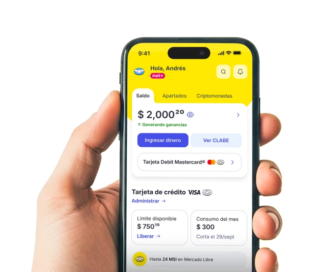 Pantalla de celular con la app de Mercado Pago instalada