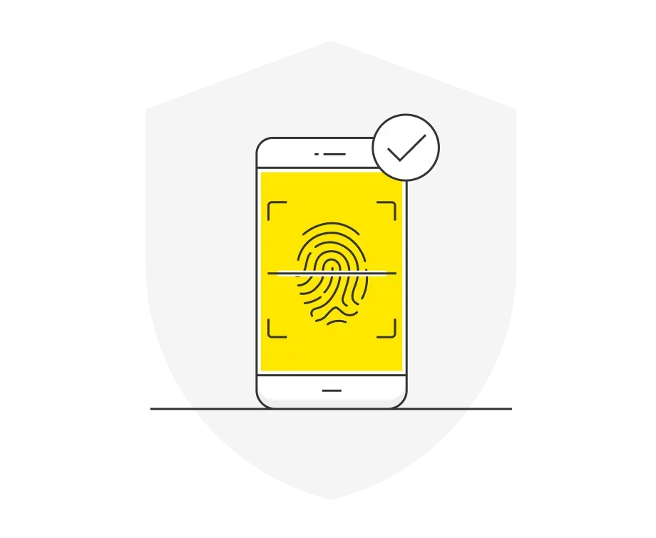 Celular con control biométrico para desbloquear la aplicación