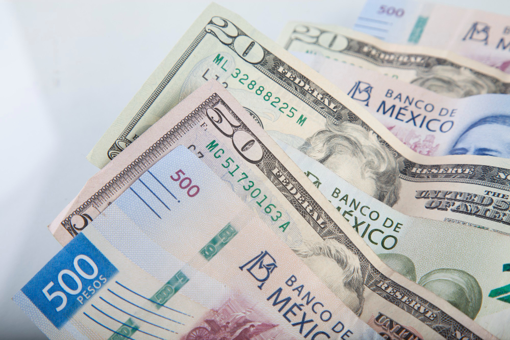 Conversión de peso mexicano a dólar estadounidense