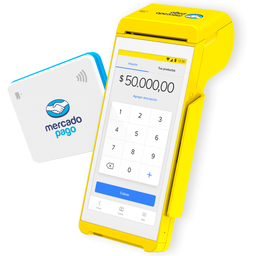 Lectores Mercado Pago Point, de izquierda a derecha Point Mini, Point Plus y Point Smart.