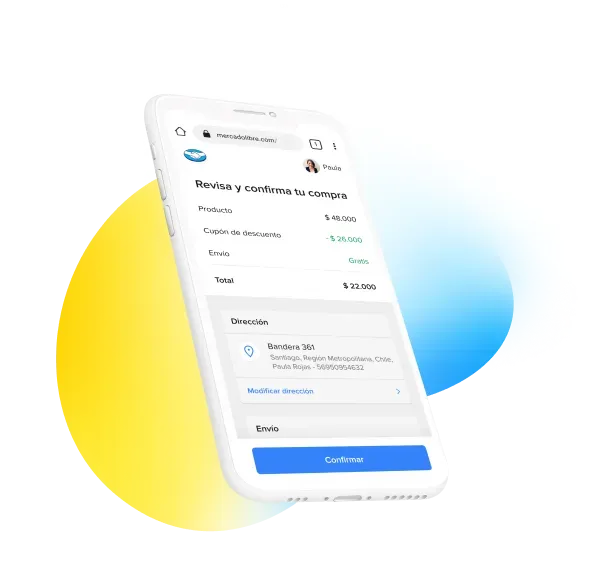 Un celular con el Checkout transparente de Mercado Pago