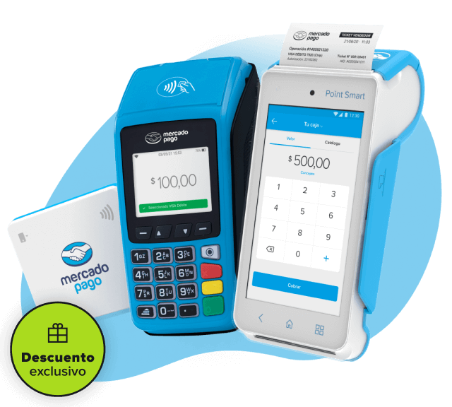 Lectores Mercado Pago Point, de izquierda a derecha Point Mini, Point Plus y Point Smart.