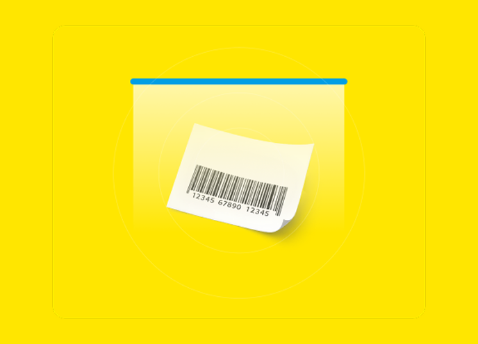 Boleto de recarga com código de barras