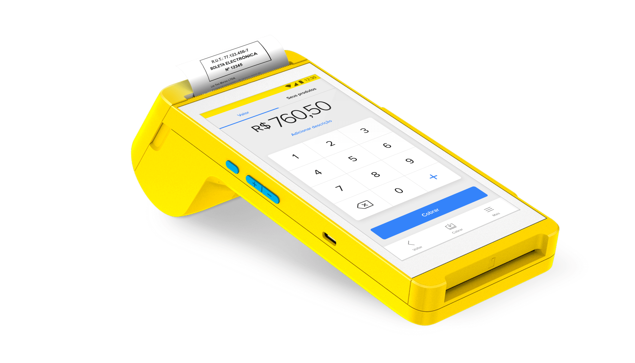 Point Smart con lector de tarjetas por aproximación,compartimento para rollos de papel, botón de encendido y apagado,lector de tarjetas con banda magnética y lector de tarjetas con chip .