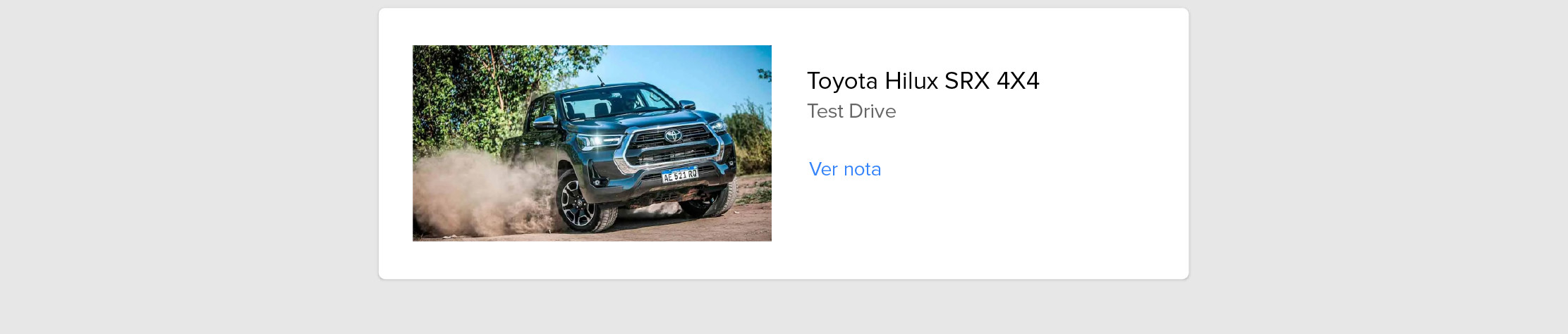 Toyota Hilux test drive