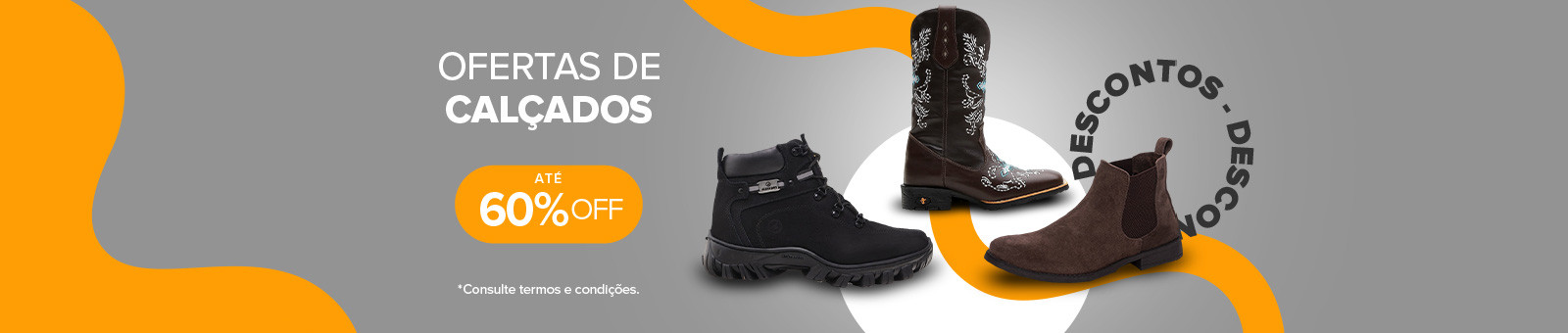 Ofertas de calçados até 60% OFF