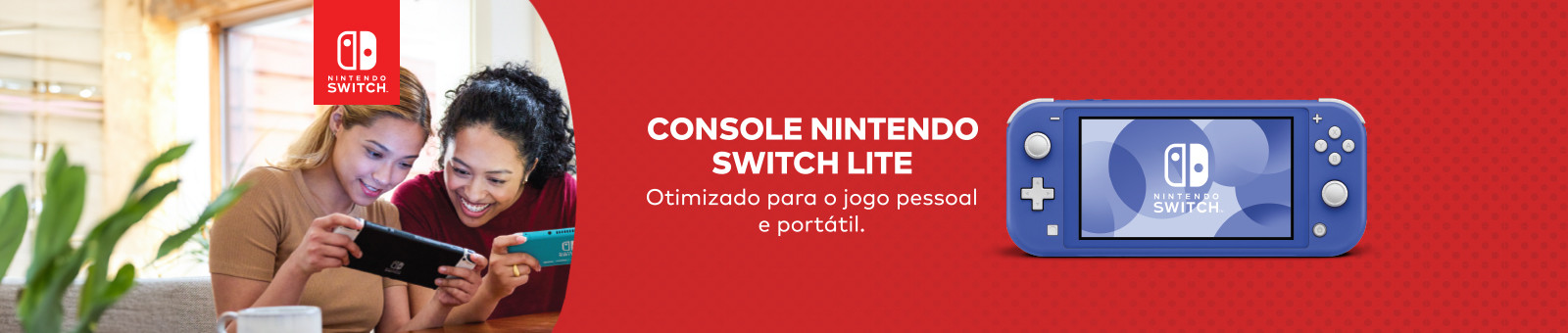 Console Nintendo Switch Lite. Otimizado para o jogo pessoal e portátil.