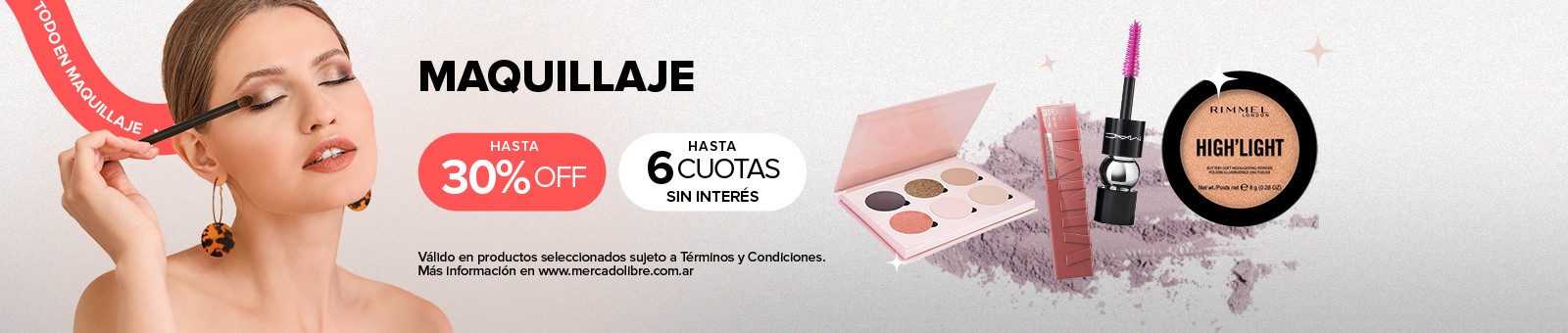 maquillaje hasta 30% off