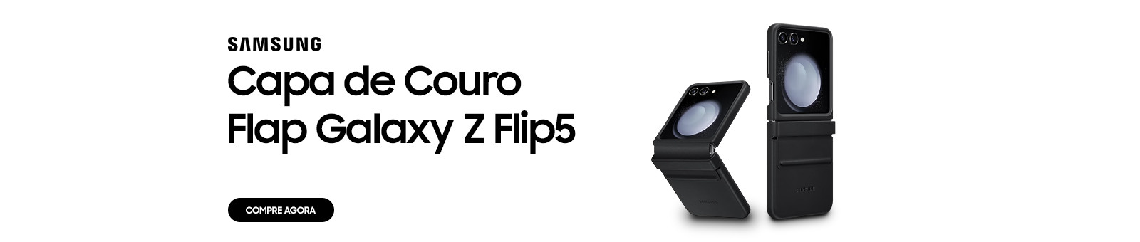 Capa de couro Flap Galaxy Z Flip5