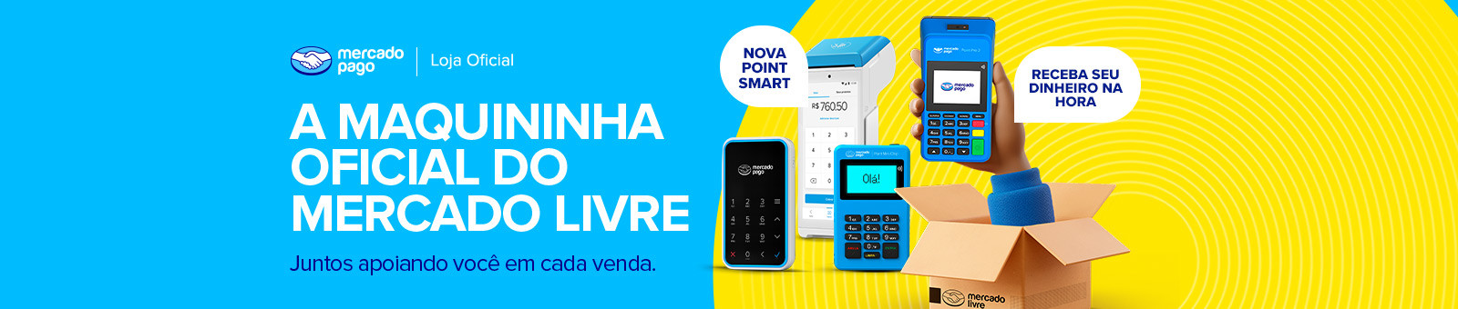 Mercado Pago, loja oficial. Dê uma espiadinha. As melhores maquininhas em oferta. Receba seu dinheiro na hora.