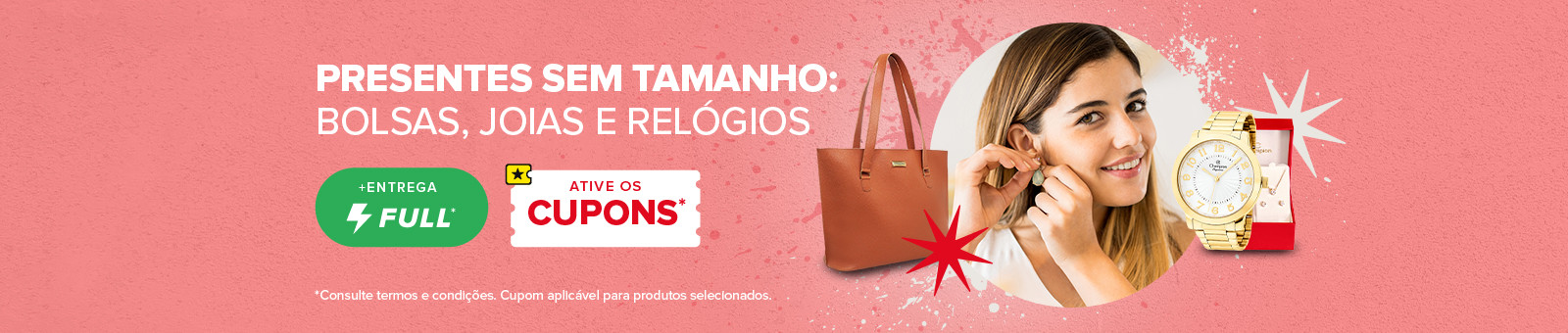 Presentes sem tamanho: bolsas, joias e relógios