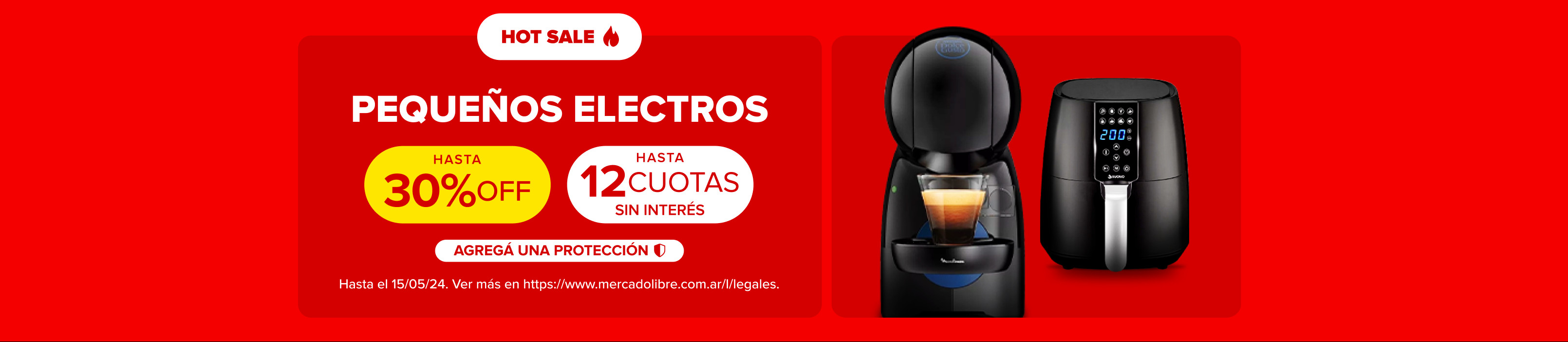 HASTA 30% OFF Y 12 CUOTAS SIN INTERÉS EN PEQUEÑOS ELECTRODOMÉSTICOS