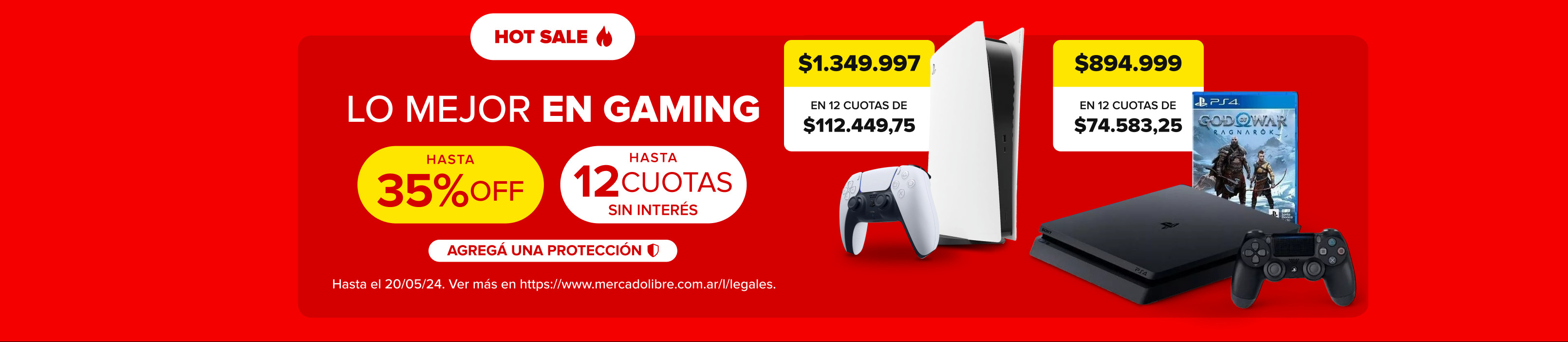 HOT SALE GAMING: HASTA 35% OFF Y 12X SIN INTERÉS