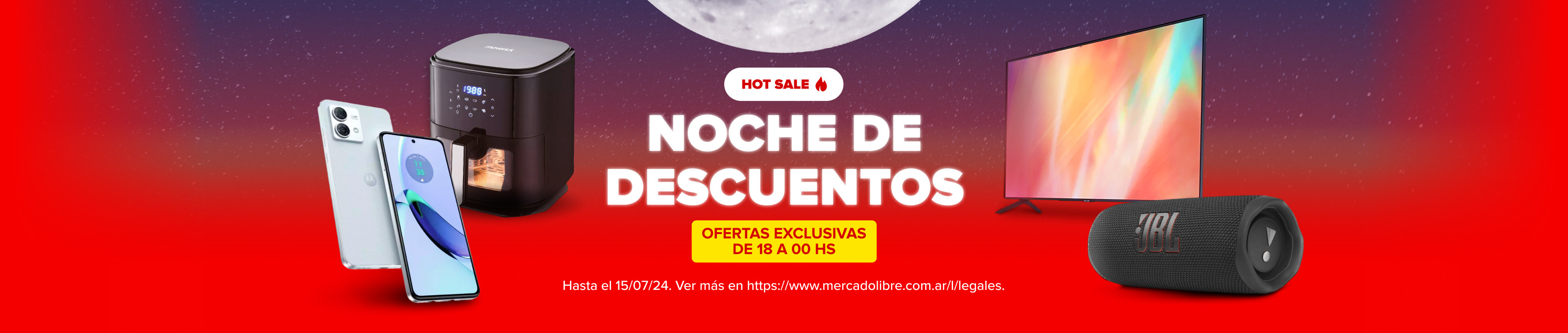 NOCHE DE DESCUENTOS HOT SALE! APROVECHÁ OFERTAS EXCLUSIVAS, DE 18 A 00 HS