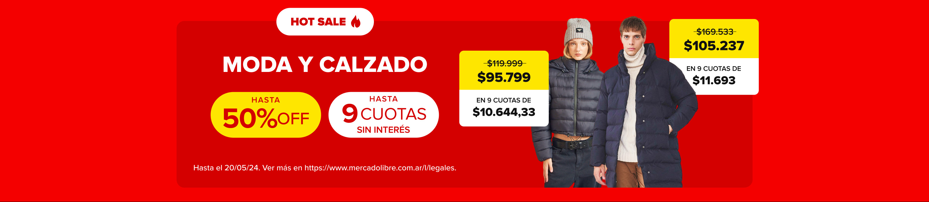 HASTA 50% OFF Y 9 CUOTAS SIN INTERÉS EN MODA