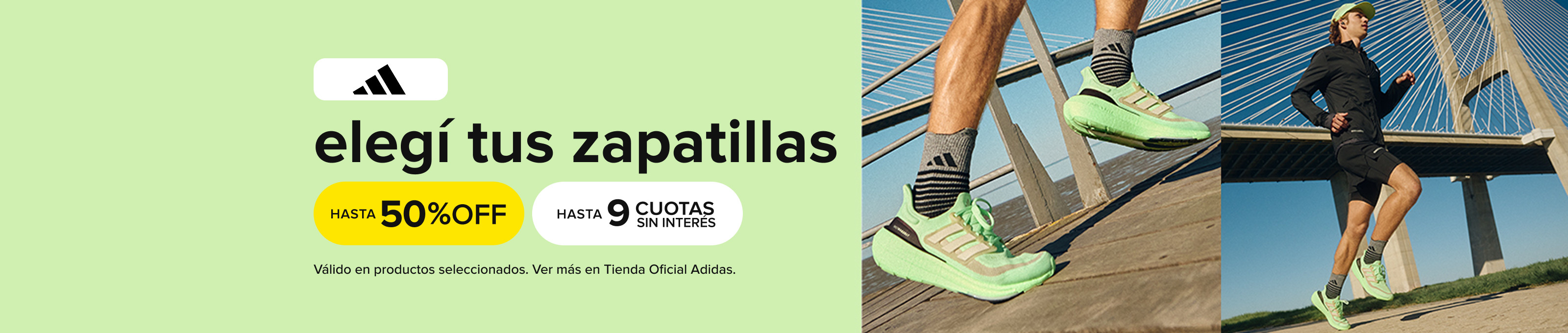 Adidas, hasta 50% off y hasta 9 cuotas sin interés