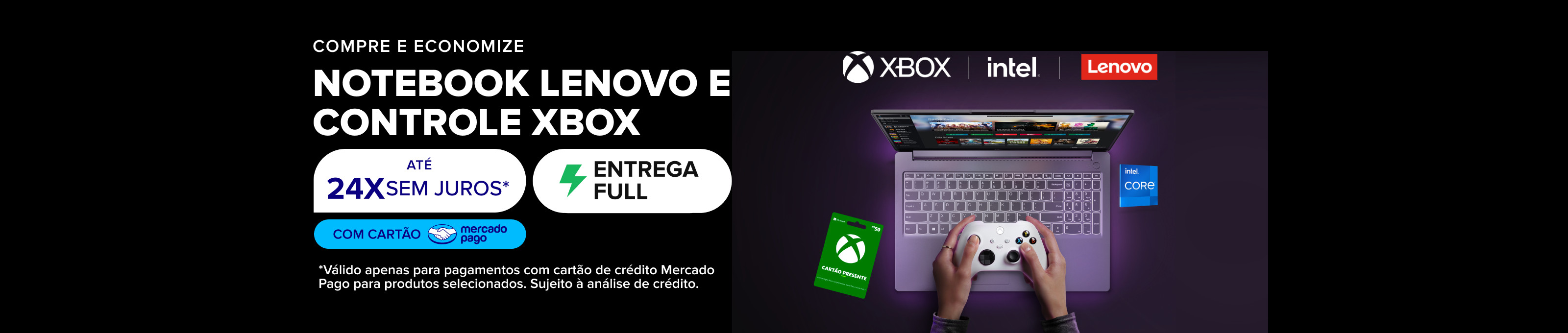 notebook Lenovo e controle xbox